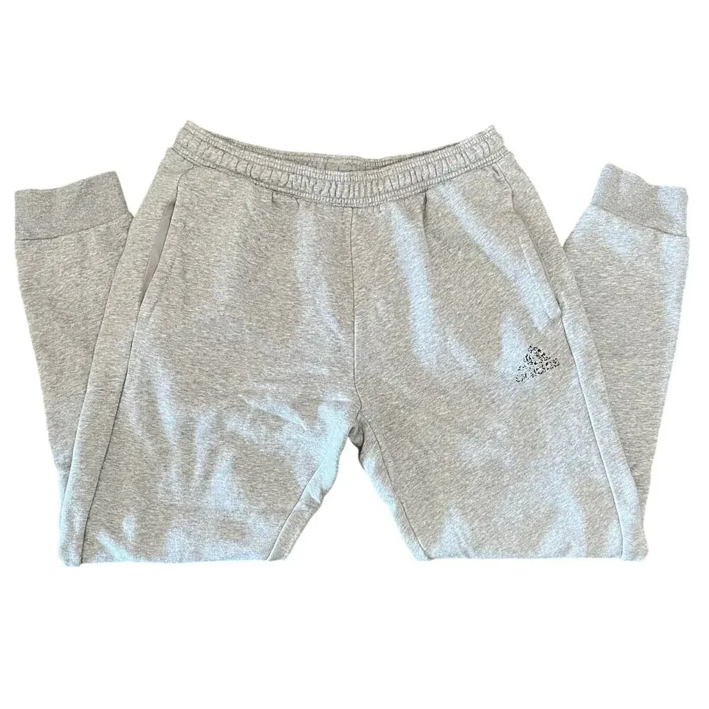 Adidas Mens Stadium Fleece Jogger Sweatpants Gray Large
